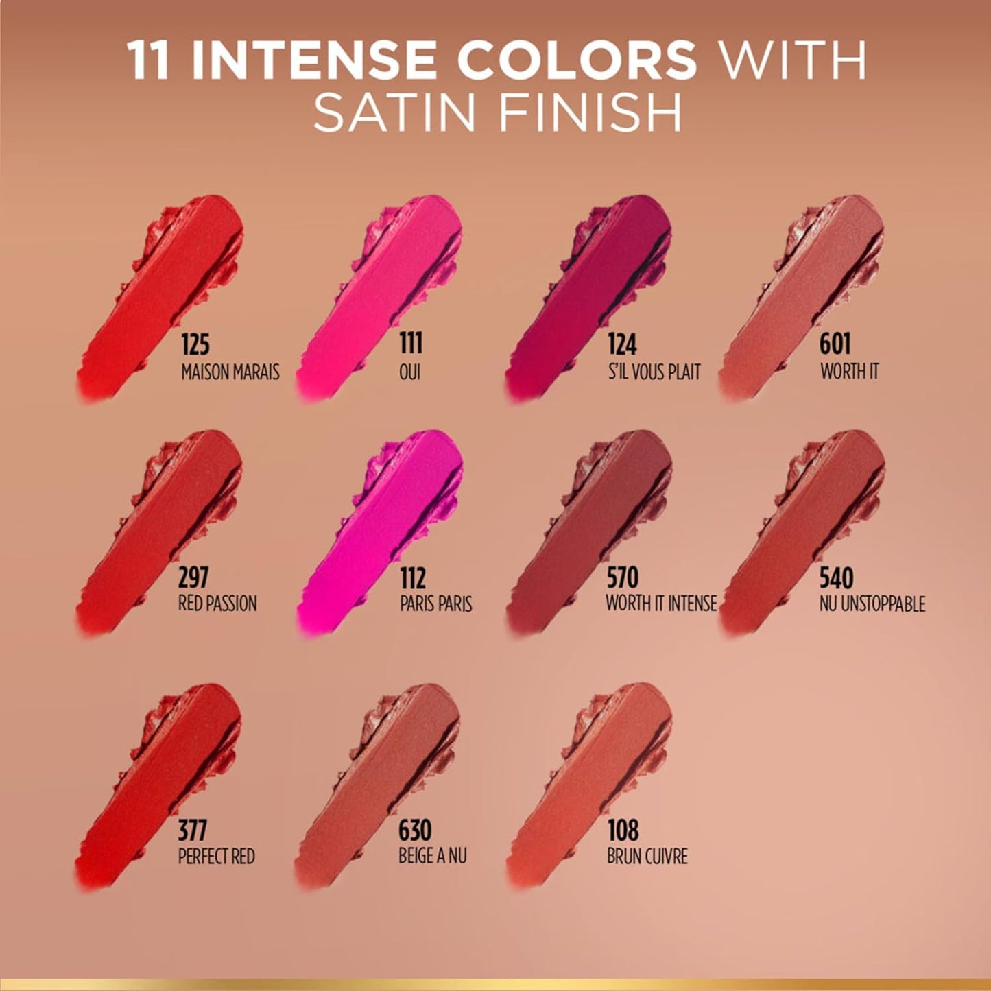 L’Oréal Paris Color Riche Satin Lipstick- 630 Beige A Nu, 4.3 gm
