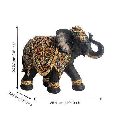 eCraftIndia Elephant Statue Showpiece for Home Decor Office Table | Animal Figurines Good Luck Gift for Housewarming Birthday
