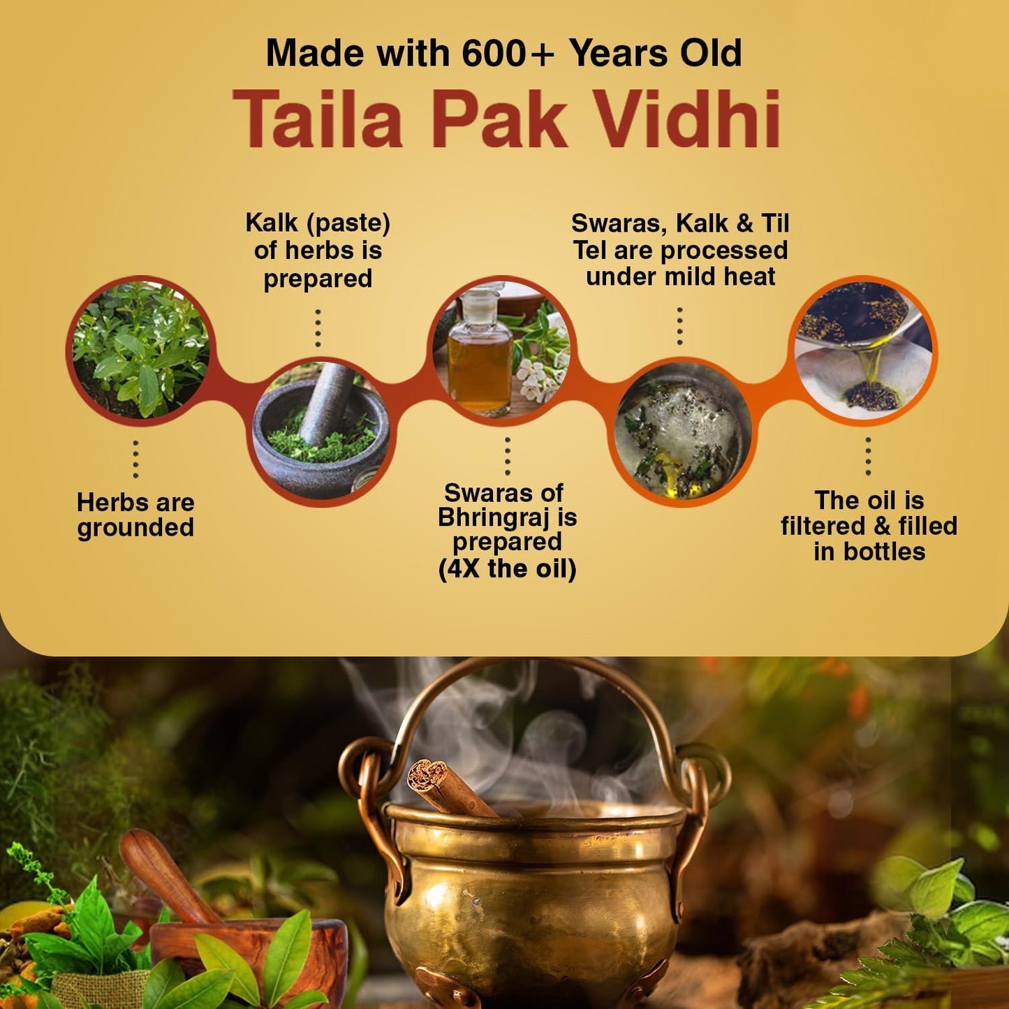 Zandu Mahabhringraj Tel (200ml): Original Hair Oil with 100% Pure Sesame Oil | 4X Power of Bhringraj | Scientifically Proven | 13 Potent Herbs | Hair Fall Control, No Parabens, Harmful Chemicals