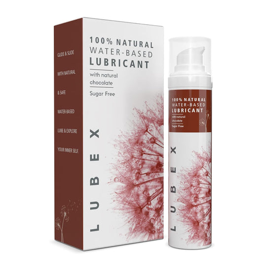 Lubex 100% Natural Long-Lasting Lubricant (Water-Based) with Organic Aloe Vera Lube for Her, Him & Couples - Natural Chocolate Flavour 50gm