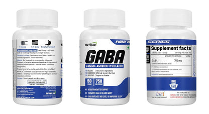 NutriJa GABA Powder 50g | Gamma Aminobutyric Acid 750mg Supplement | Supports Calm Mood, Relaxation, Focus & Night-Time Routine | Pure Unflavoured Powder - 66 Servings