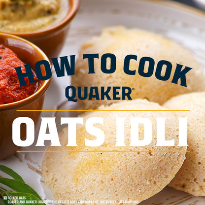 Quaker Oats 1Kg, Rolled Oats Natural Wholegrain, Nutritious Breakfast Cereals, Dalia Porridge, Easy To Cook, Honey