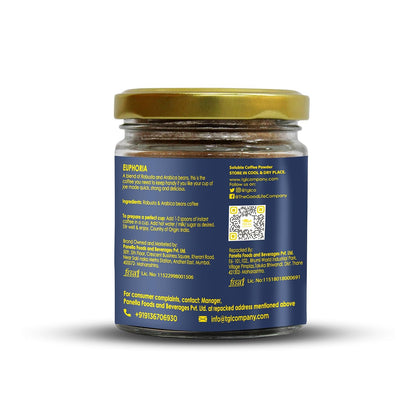 TGL Co. The Good Life Company Euphoria Instant Coffee Powder 50 Gm Jar| Anti Oxidant | Boost Energy | No Artificial Flavour