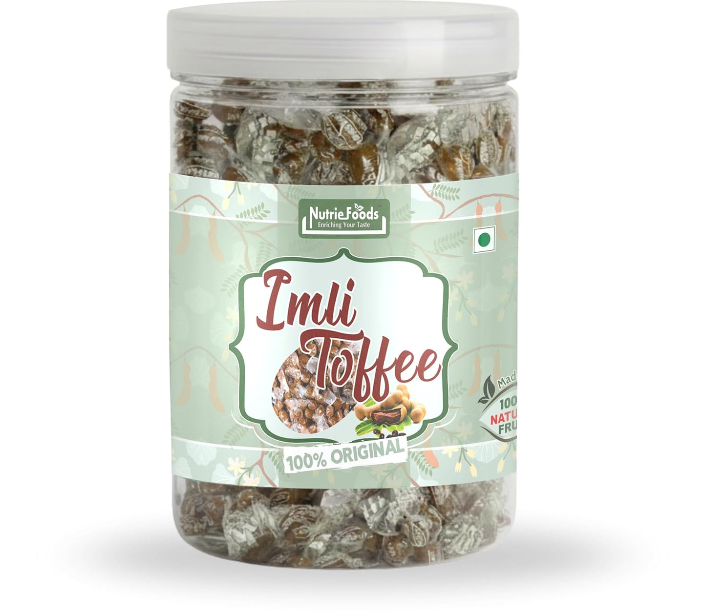 Nutriefoods Imli Toffee (Tamarind Toffee), 100% Natural Product | No Added Artificial Flavors, Colors and Preservatives | Tangy Taste (Sweet and Sour) (350gm)