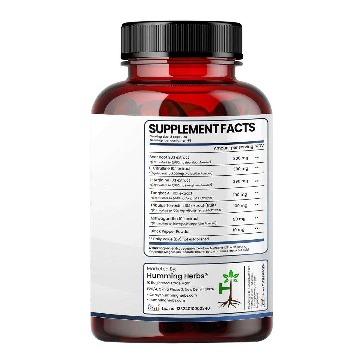Supplement bottle with label showing 'Supplement Facts' on a white background