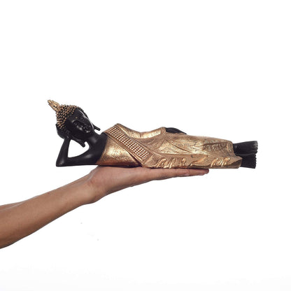 Brass Decorative Thai Reclining Buddha Antique Showpiece