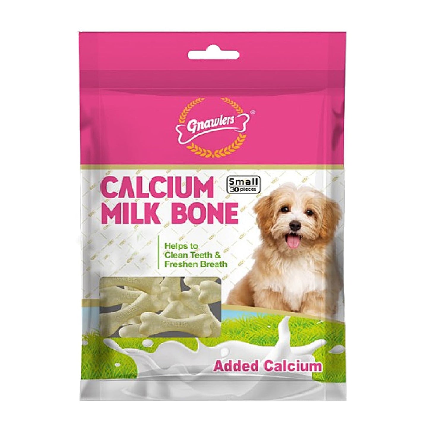 GNAWLERS Calcium Milk Bone for Baby Dogs - Mini (270 gm) - 30 Pieces