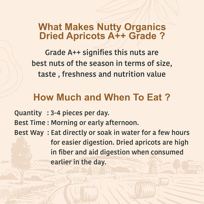 Nutty Organics Dried Apricots Jardalu 250GM | Nutritious | Rich in Iron | Tasty & Healthy Nuts Dry Fruits | Rich in Protein | Gluten Free