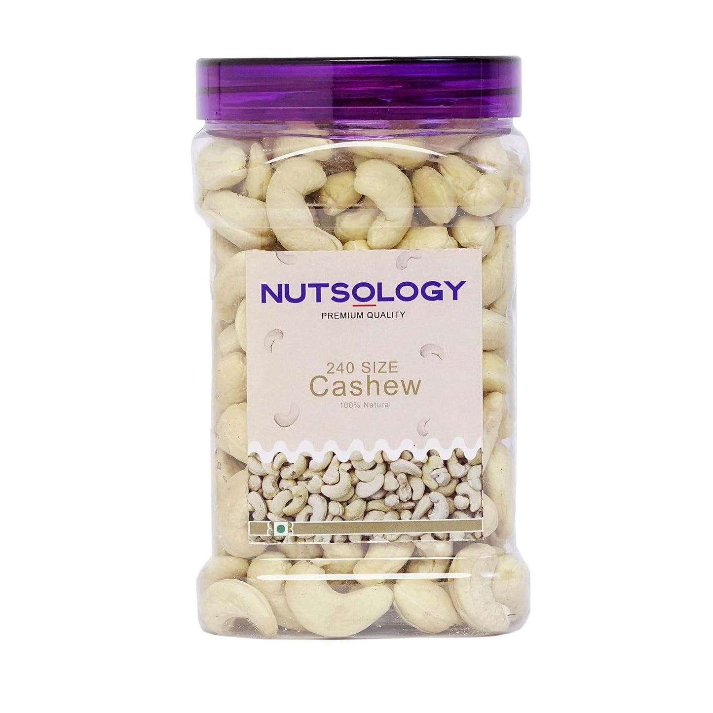 NUTSOLOGY Whole Cashews 150g | Premium W240 White Cashew Nuts | Large Crunchy Whole Kaju | Gluten-Free Plant-Based Protein Snack