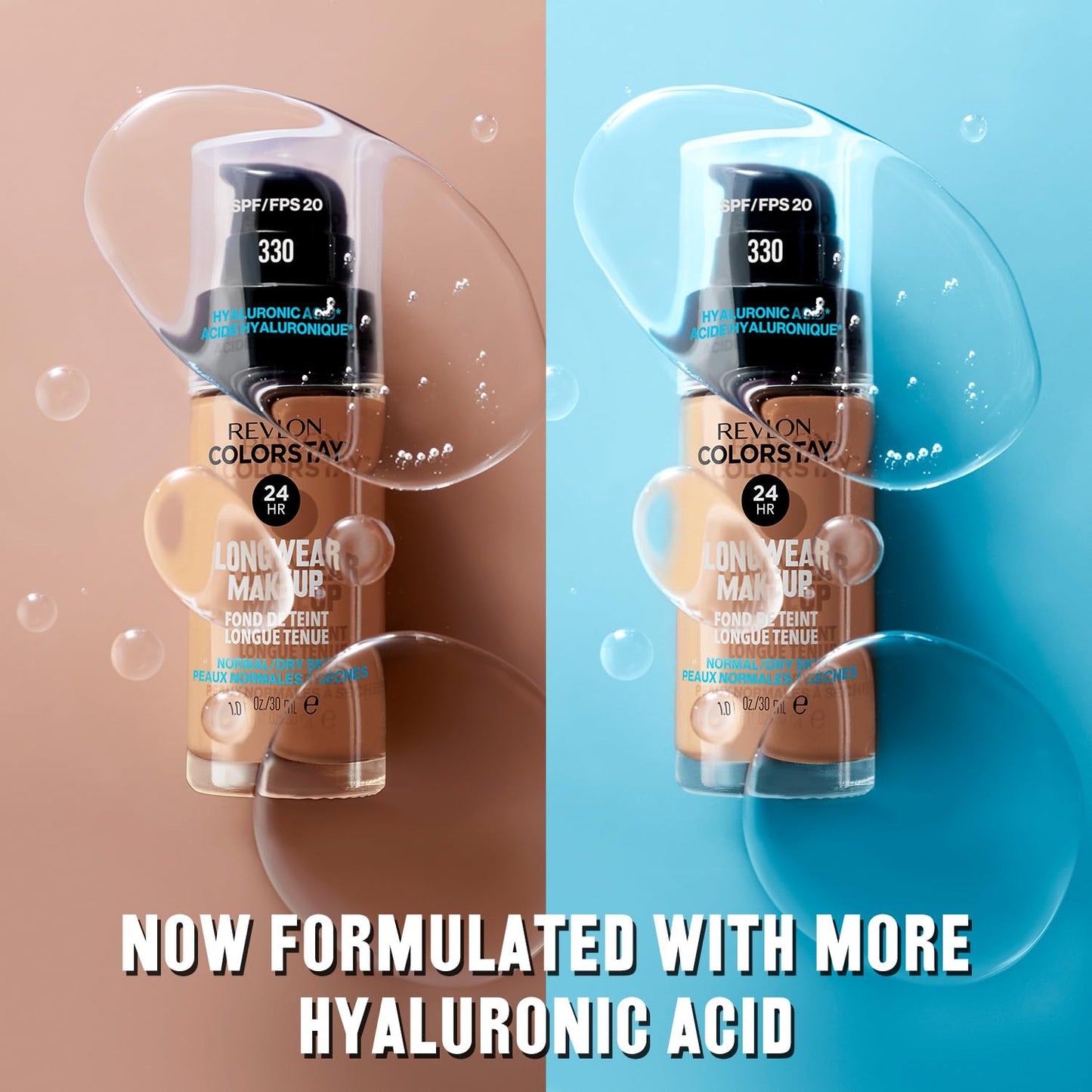 Revlon Liquid Foundation, ColorStay Face Makeup for Normal and Dry Skin, SPF 20, Longwear Medium-Full Coverage with Matte Finish, Oil Free, Toast, 1 Ounce