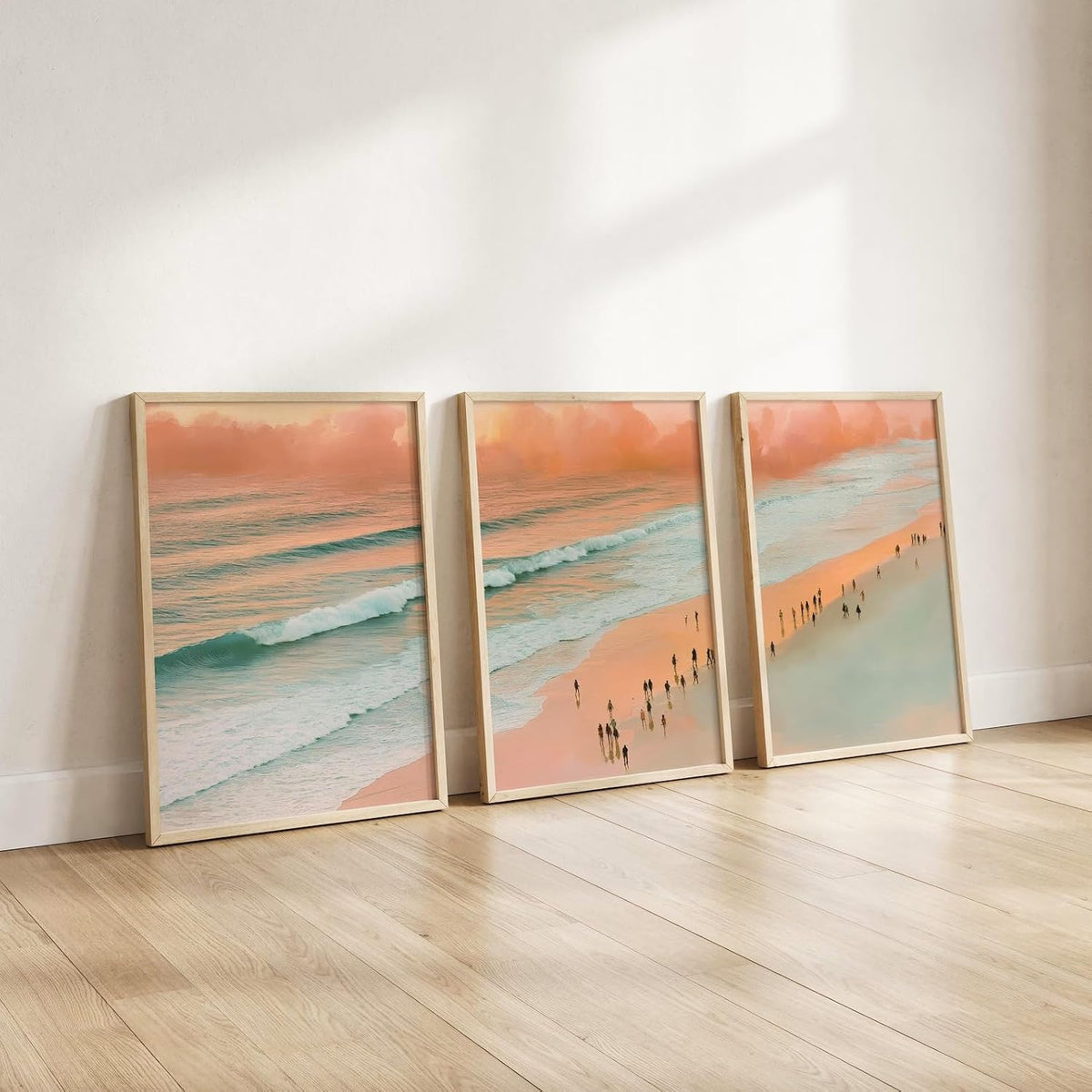 Big Modern Framed Posters Wall Decor Paintings For Living Room, Bedroom/Big Paintings For Wall Decoration, Frames For Wall Decor Set of 3 (13x19 Inches) (Costal)