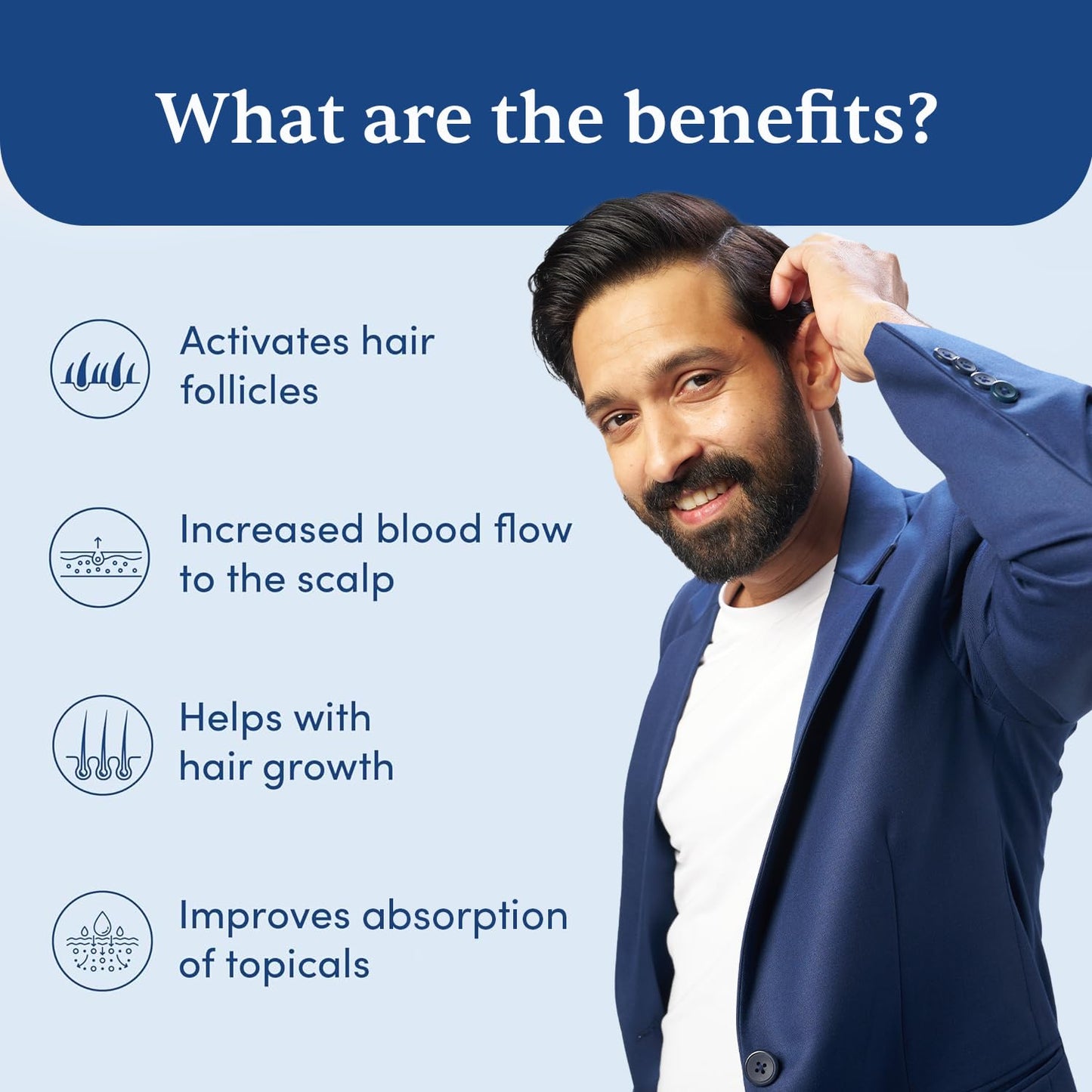 Man Matters Derma roller 1.00 mm With 540 Titanium Alloy Needles | Promotes Beard Growth & Reduces Acne Scars | Safe & Effective To Use