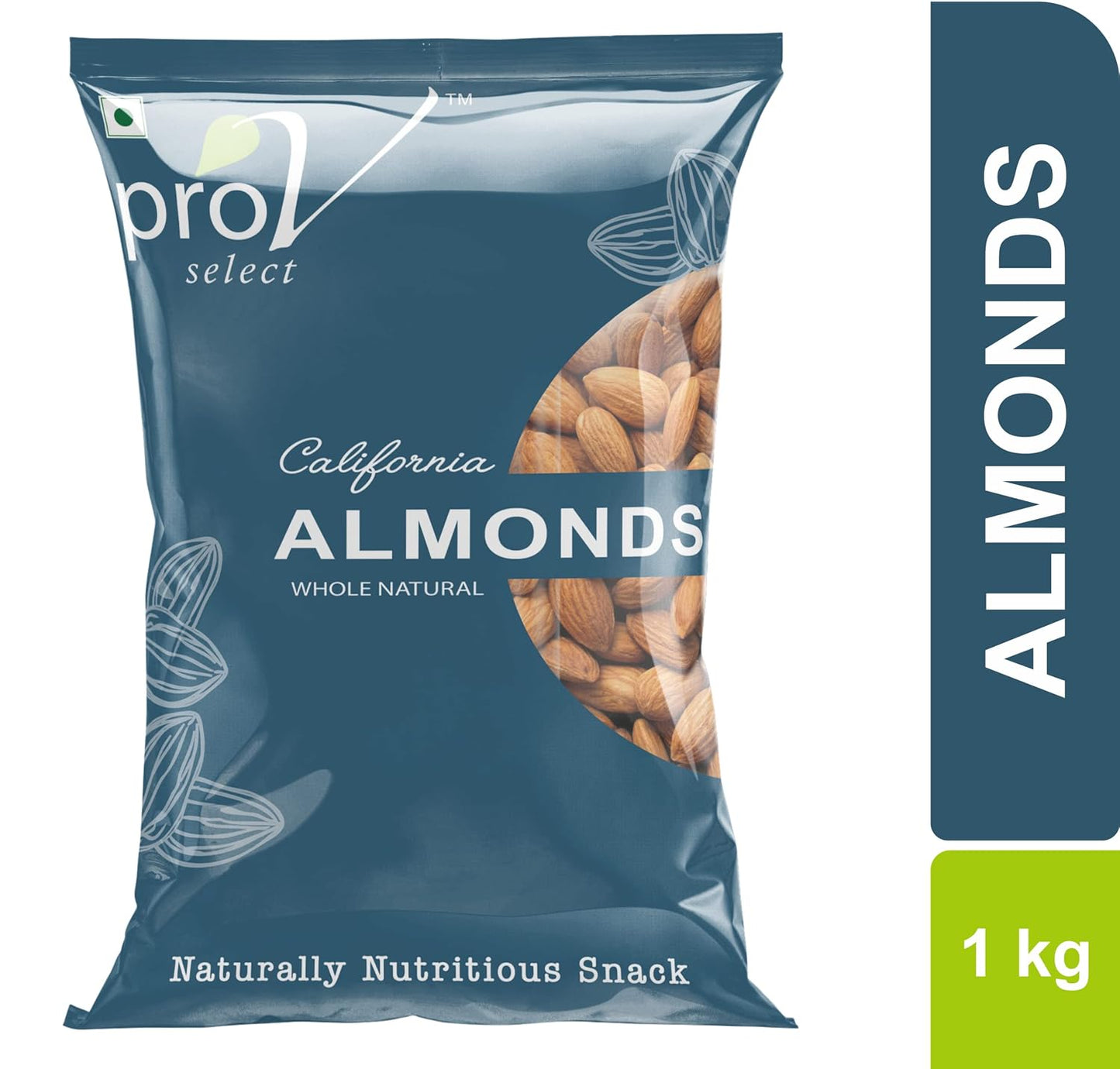 ProV Select Raw Badam Value Pack | 1kg | High Protein Superfood | Sourced from California | Crunchy & Fresh