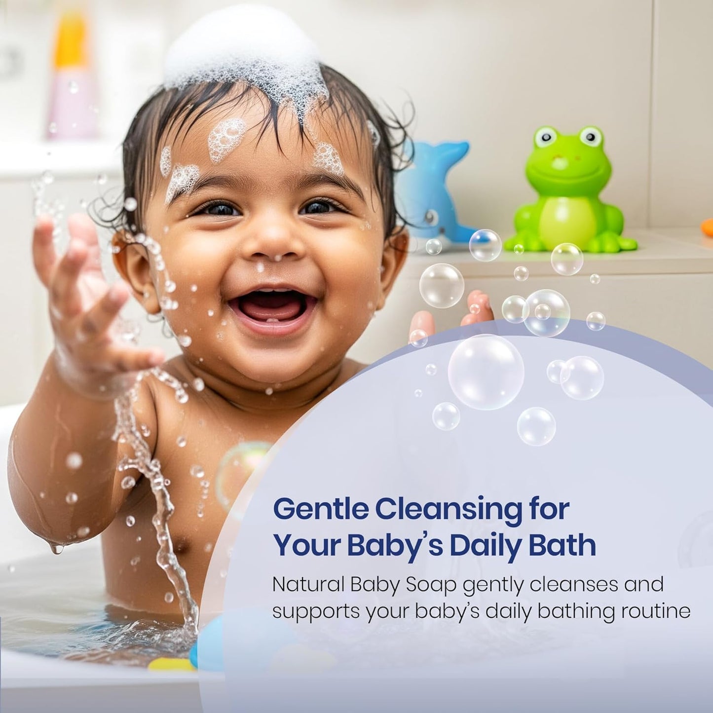 Mother Sparsh Natural Care Baby Soap-75g x 4 | Soap for Babies with Chamomile, Shea Butter & Coconut Oil | Gently Cleanses Baby's Skin