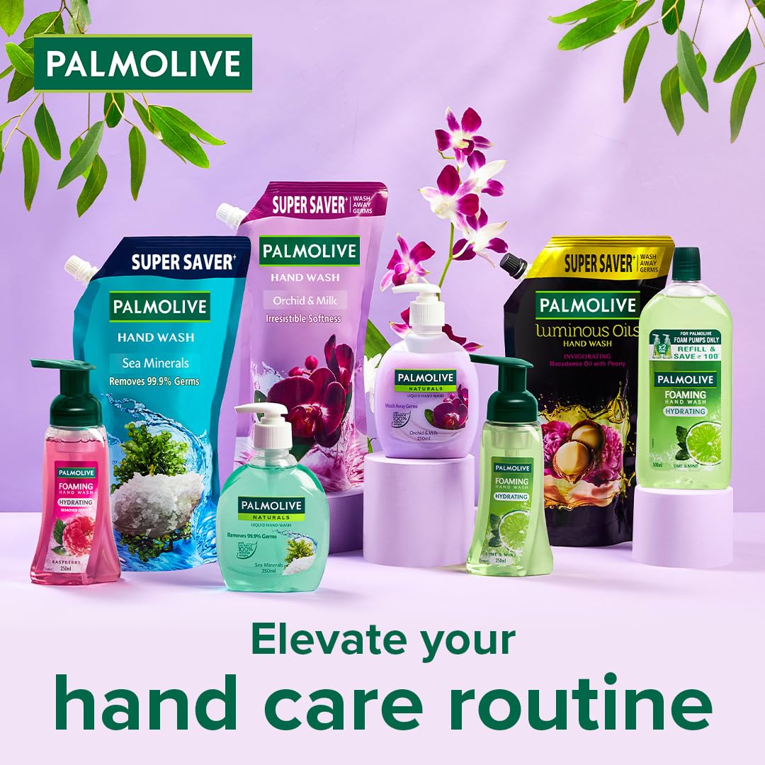 Palmolive Naturals Black Orchid & Milk Liquid Hand Wash, 750 ml Refill Pack | Delicate floral fragrance | Hydrating milky foam | Softens hands
