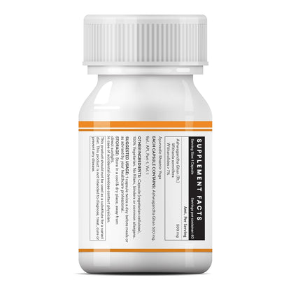 INLIFE Ashwagandha Extract (Withania Somnifera) with > 7% withanolides| Ayurvedic Supplement | Immunity and General Wellness, 500mg - 60 Vegetarian Capsules (Pack of 1, 60)