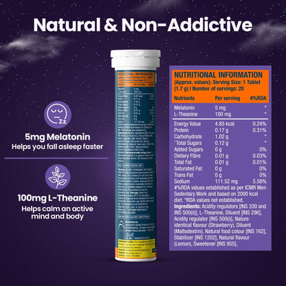 Supplement tube with nutritional information on a dark background