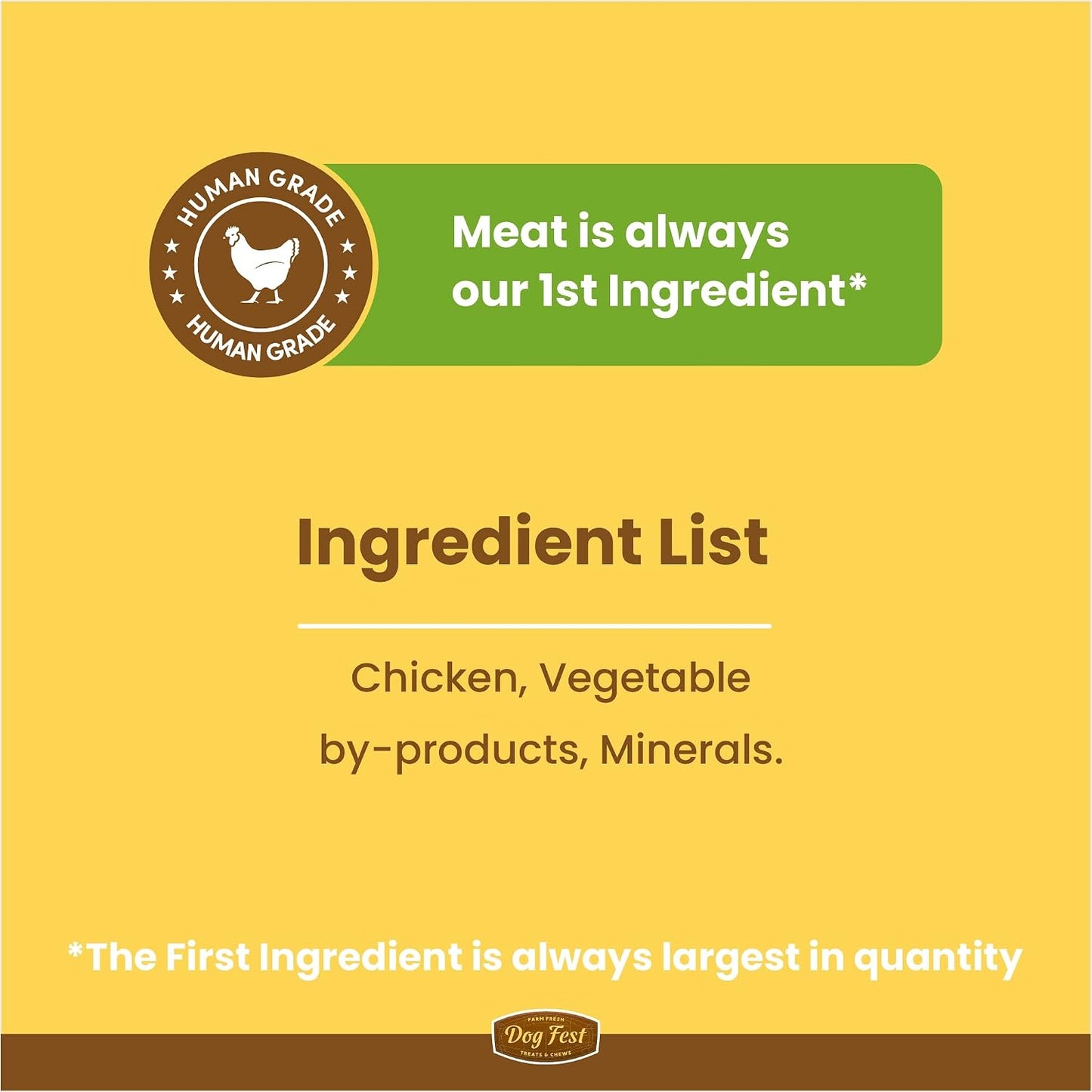 BarkButler x Dogfest Chicken Tenders Treats for Dogs | Meat-First | Human Grade | Natural Ingredients | 0% Artificial Colours & Preservatives | Dog Treats for Adult Dog | 90g