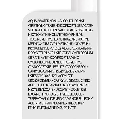 Product label with a long list of ingredients on a white background