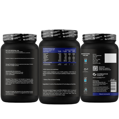 Three black containers with labels on a white background