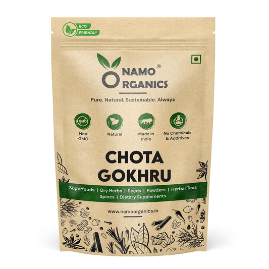 Namo Organics Namoorganics Gokhru Chota - 200 Gm - Tribulus Terrestris Seeds - Small Caltrops, Natural Gokharu (200 Gm)