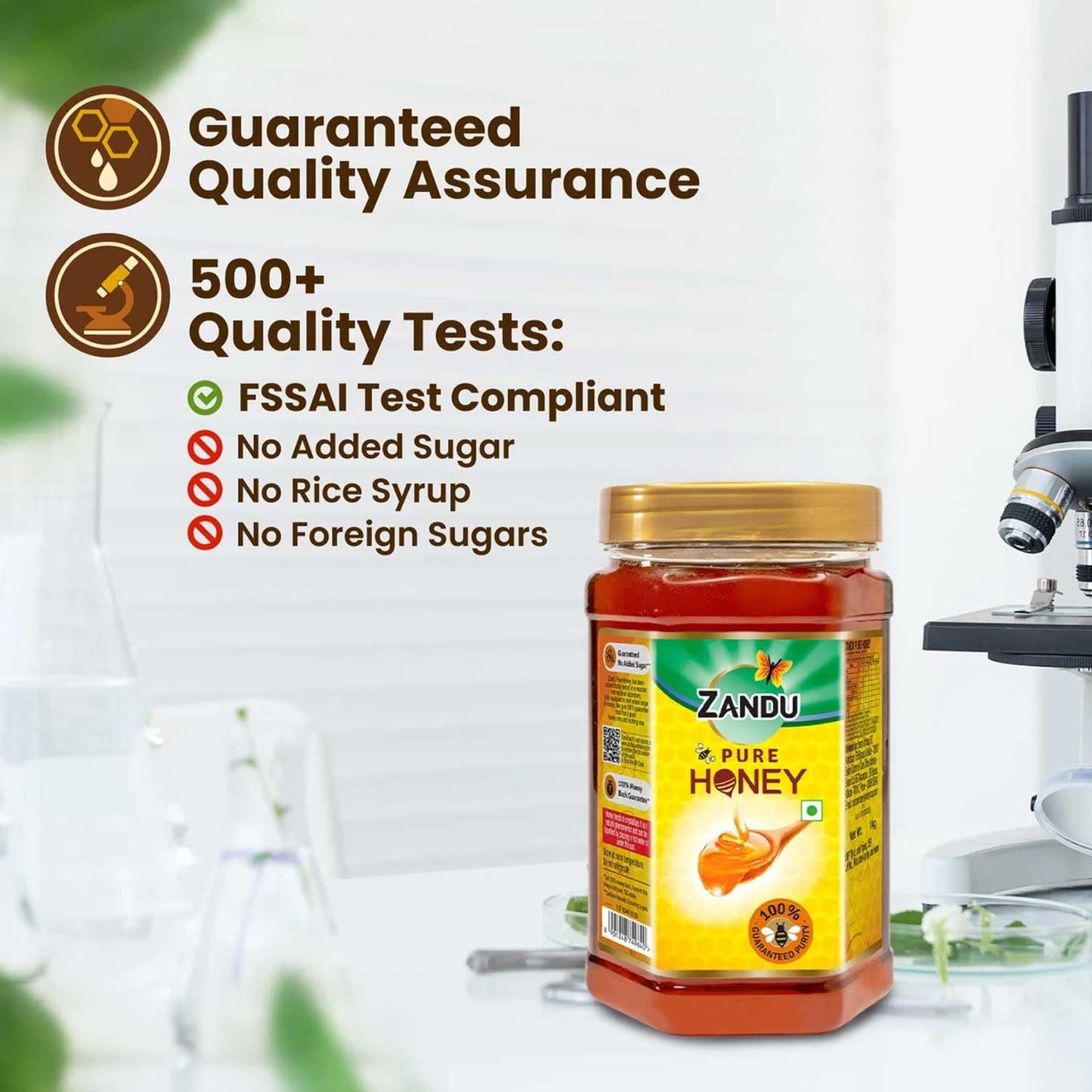 Zandu Pure Honey || 100% Pure || No Added Sugar & Adulteration, 1KG