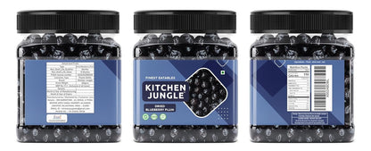 Kitchen Jungle Fresh Dried Blueberry 250 GM | Sweet and Delicious | Healthy Snack, Rich in Calcium, Vitamin K, Boost Immunity