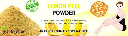 Go Organic Lemon Peel Powder (Citrus Limonum) for Face Cleanser & Skin Whitening | Skin Exfoliant for Glowing Skin, Acne, Pigmentation & Dark Spots (150 Gm)