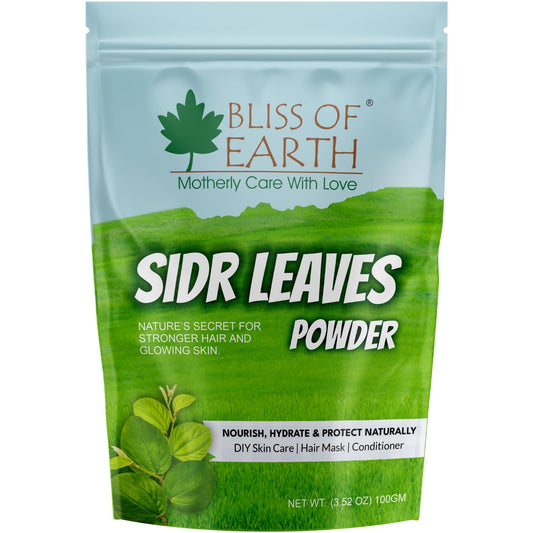 Bliss of Earth Sidr Powder For Hair, 100gm, Handpicked Sidr leaves, Pure Beri Leaves Powder For Hair & Skin