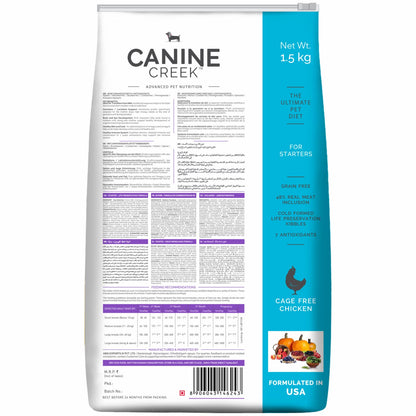 Canine Creek Starter Ultra Premium Dry Dog Food 1.5Kg Pack