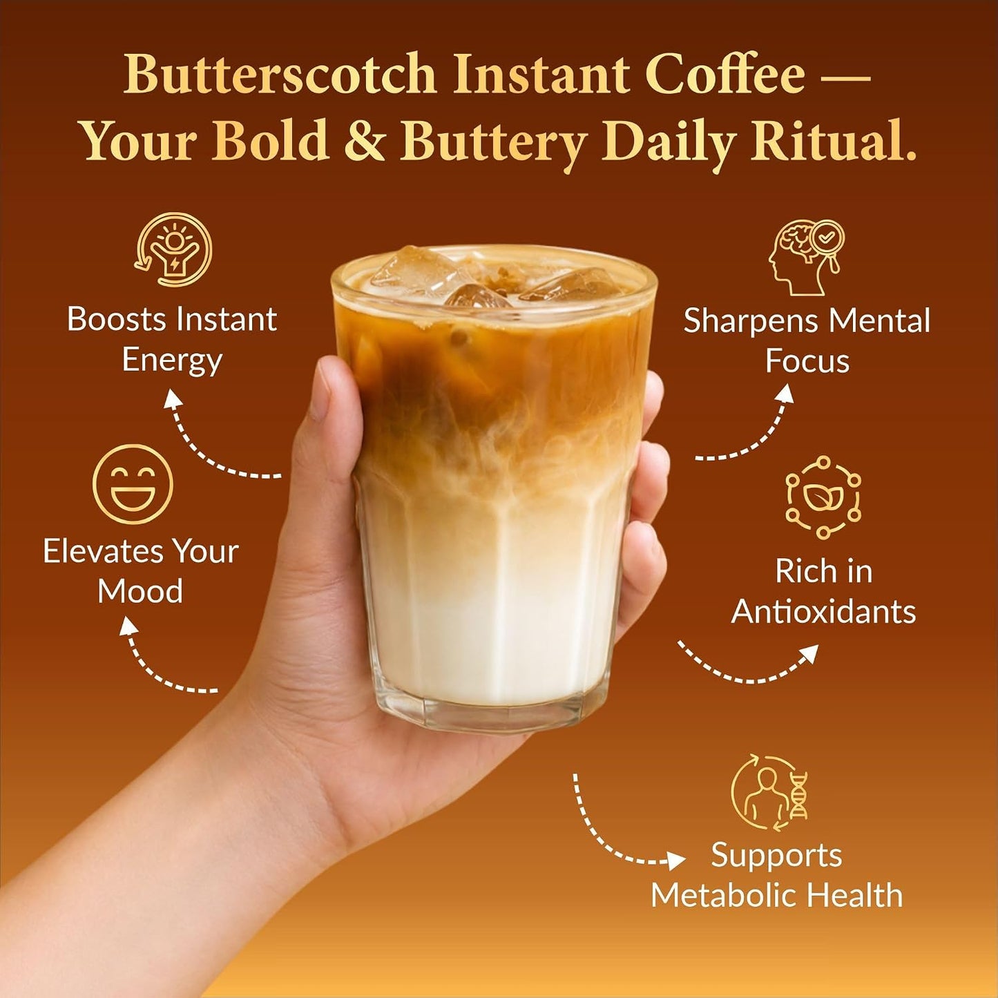 The Beanster Company Butterscotch Flavoured Instant Coffee, 50g