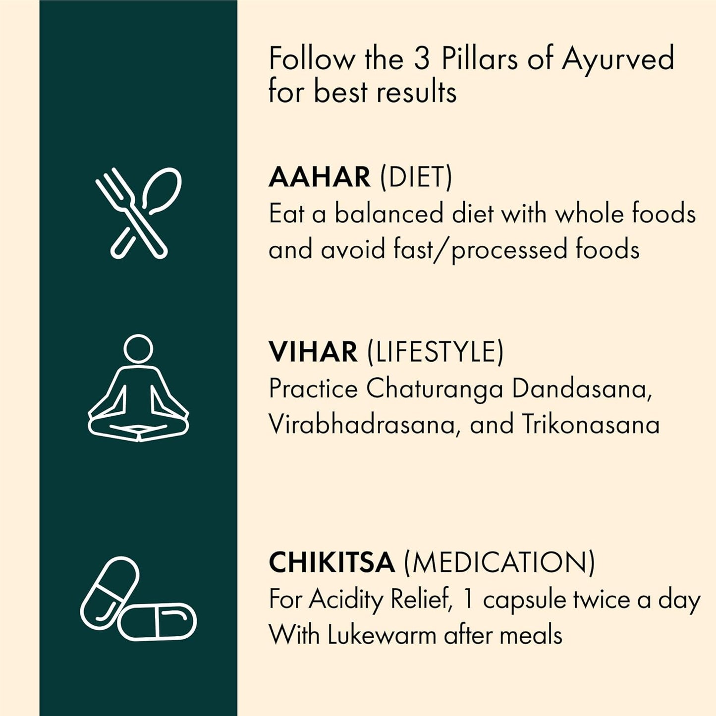 DR. VAIDYA'S Acidity Relief Capsules Ayurvedic Medicine For Acidity and Gas, 30 Capsules