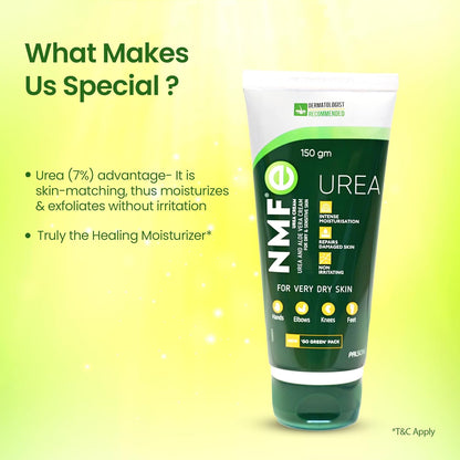 NMFe  150 gm For Intense Moisturisation with Urea 7% & Aloe vera for thick and dry skin | Truly the Healing Moisturiser | For very dry skin | Takes care of cracked heels & Fissure feet effectively