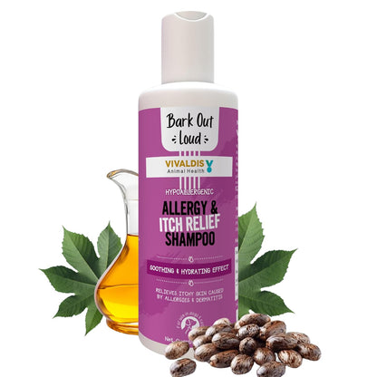 BARK OUT LOUD Allergy & Itch Relief Shampoo for Dogs & Cats | Effective On Food, Flea Allergy Rashes & Long Lasting Skin Conditions - 200 ml