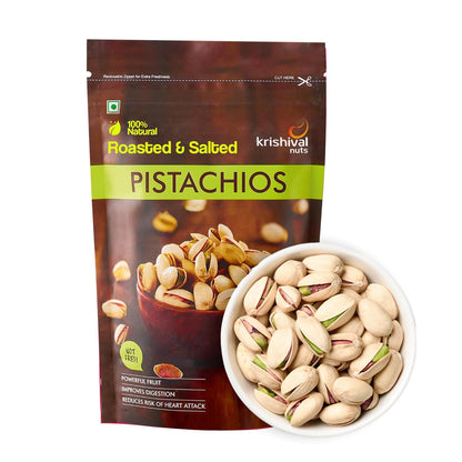 Krishival Nuts Roasted & Salted Pistachios 100g (Pack of 1) | Crunchy Pista Dry Fruit | Protein-Rich Snack | Gluten-Free & Low Calorie | Vegan | Healthy Munching Option