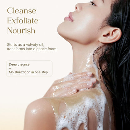 Seoulskin Exfoliating Shower Oil with 1% Salicylic Acid & 1% Lactic Acid | For Body Acne, Strawberry Skin, De-Tan | With Avocado & Rosehip Oil | Gentle Exfoliating Shower Gel | Oil-to-Foam Lather | Non-Drying | Korean Skincare | Shower Oil | 300 ml