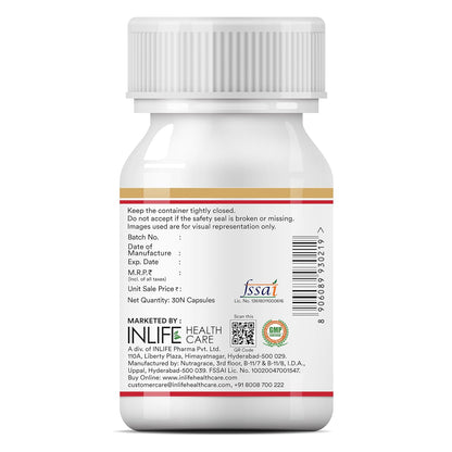 INLIFE Fish Oil Coenzyme Q10 Omega 3 Supplement - 60 Liquid Filled Capsules