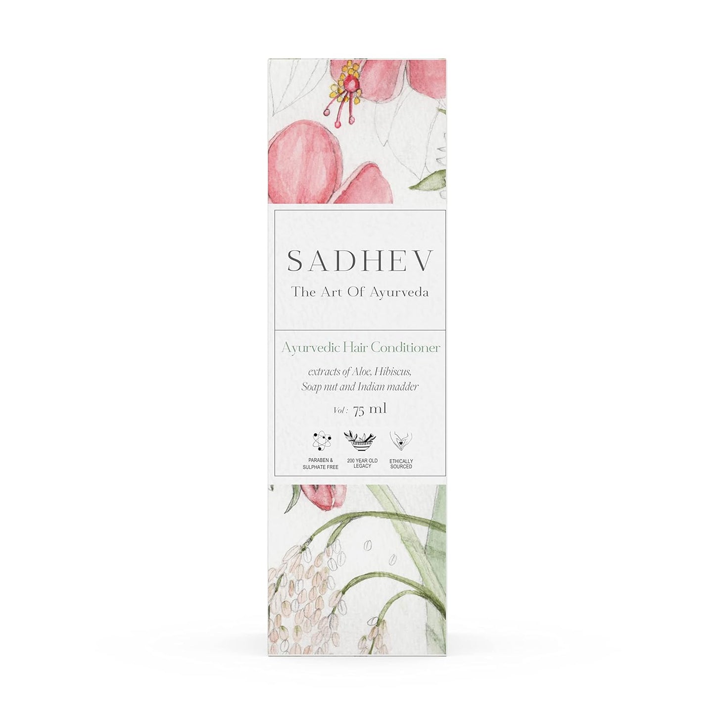 Sadhev Ayurvedic Hair Conditioner With Extracts Of Aloe, Hibiscus, Soap Nut And Indian Maddar For Deep Condition And Nourishment