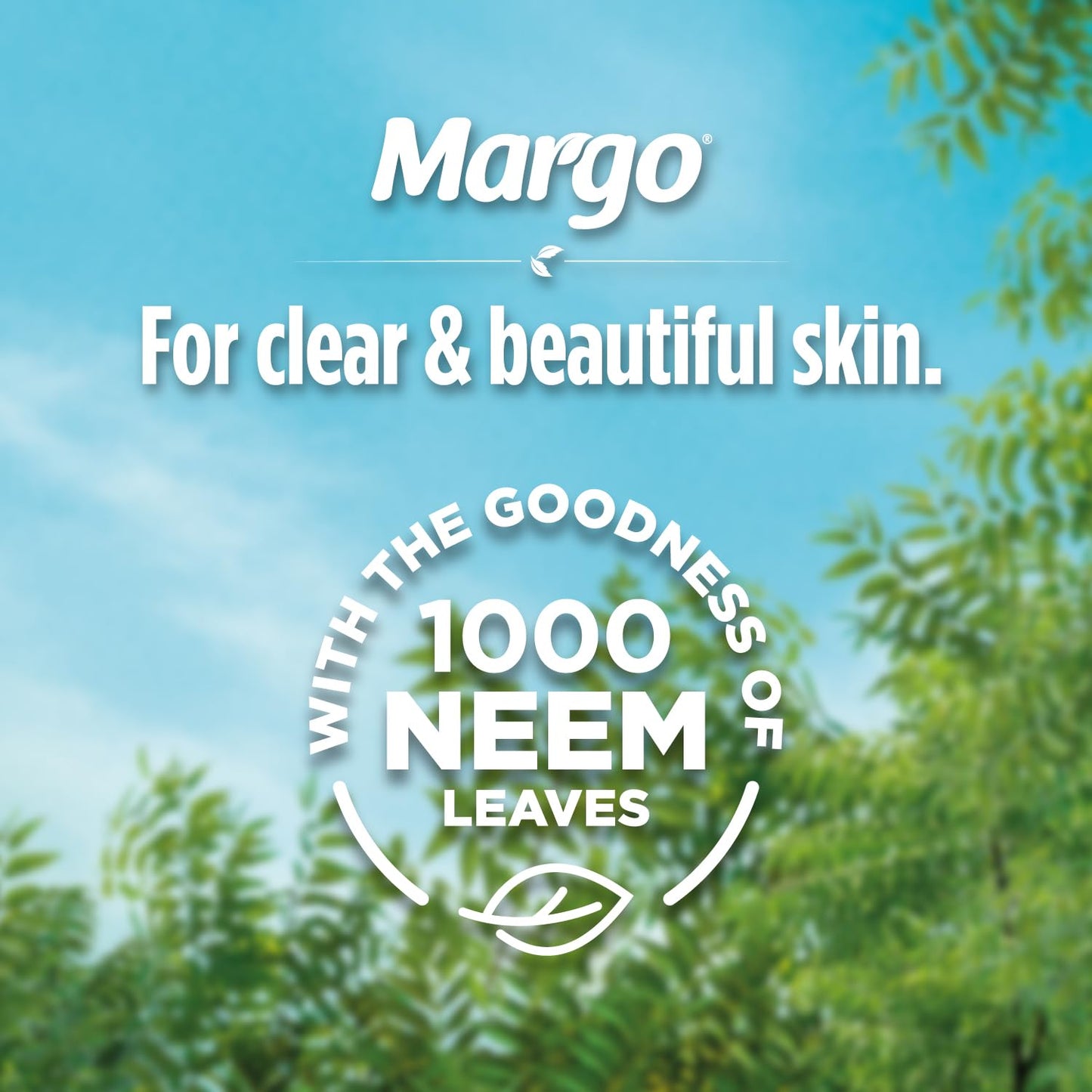 Margo Original Neem Soap 125gm X 8 | Powered With Goodness of 1000 Natural Neem Leaves | Soap for Clear and Beautiful Skin | Infused with Vitamin E for Moisturising
