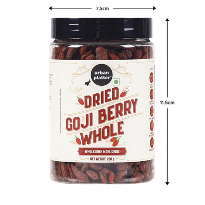 Urban Platter Goji Berries, 200g (Antioxidant-Rich Superfood | Naturally Sweet & Chewy | Great for Snacking, Smoothies & Baking)