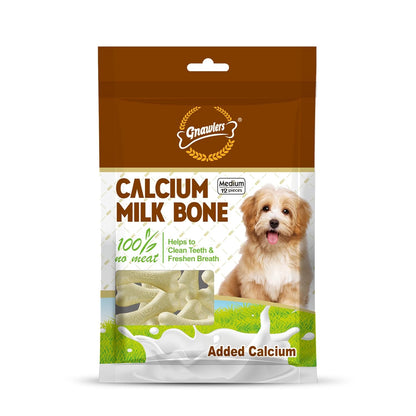 Gnawlers Calcium Milk Bones, Medium 12 Pieces, 270g