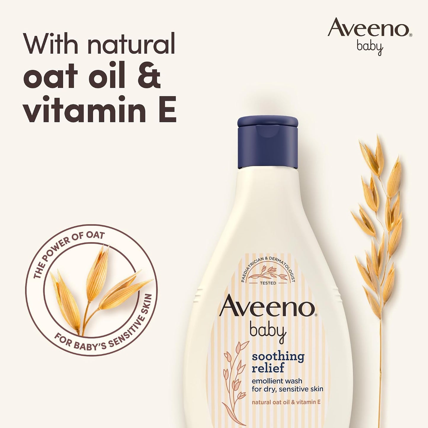 Aveeno Baby Cream Soothing Relief Emollient Wash 250 Ml