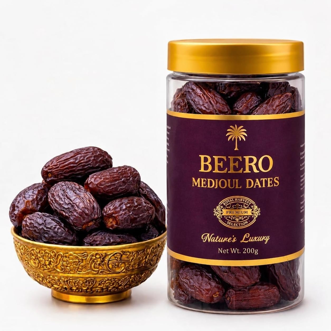 Beero Medjoul Dates | Khajoor | Medjouls Khajur Prmeium Dates | Jumbo size High Fibre Rich Dry fruits | Fresh and delicious