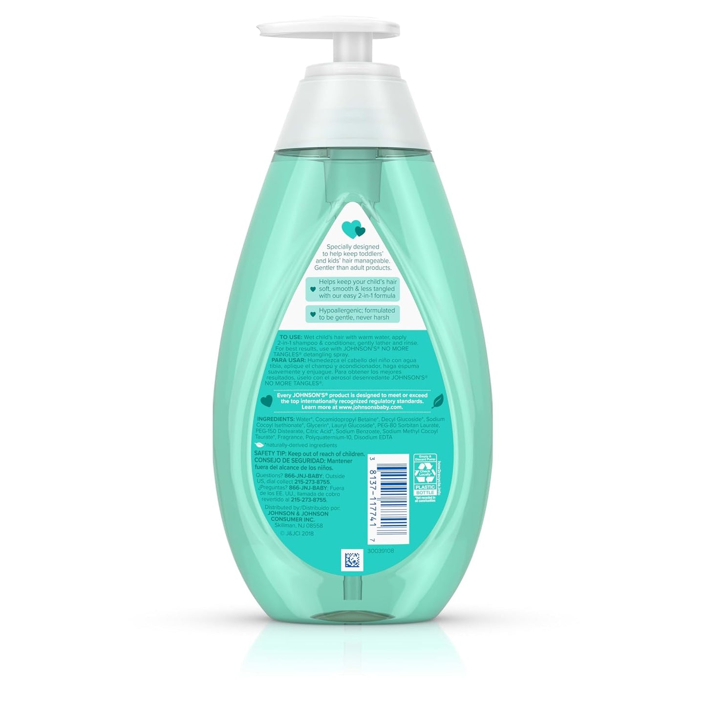 Johnson's Baby No More Tangles 2 in 1 Shampoo and Conditioner 600 mL