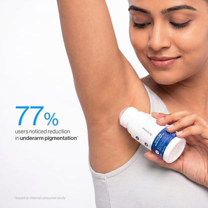 Be Bodywise 6% AHA BHA Underarm Roll On Deodorant, 50ml | 1% Mandelic, 4% Lactic, 1% Salicylic Acid | Prevents Body Odour & Fades Pigmentation | Alcohol & Aluminium Free | Fragrance-free