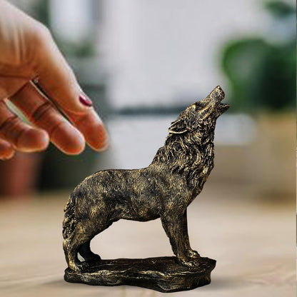 Beautiful Lion Statue for Home Decor (Pack of 1, Dark Brown)