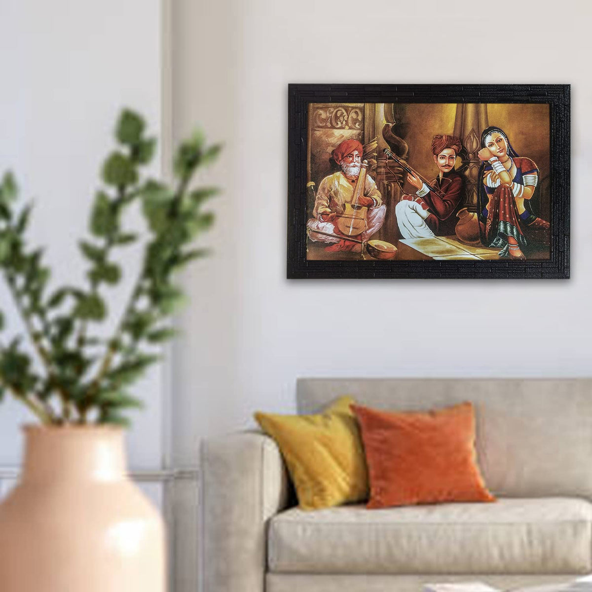 Modern Rajasthani Art Framed Painting | Ready to Hang (multicolor, 14 Inch x 20 Inch)
