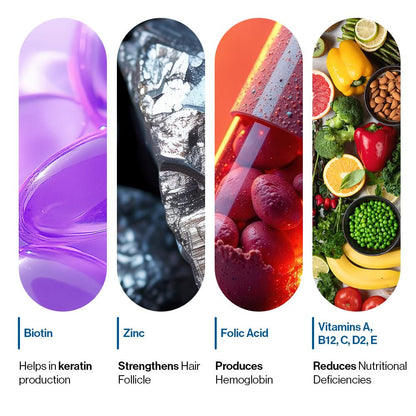 Be Bodywise Biotin Hair Gummies for Stronger, Shinier Hair & Nails | 30 Day Pack | With Biotin, Zinc, Folic Acid, Fibre & Multivitamin | Strawberry Flavour | No Added Sugar, Gut Friendly