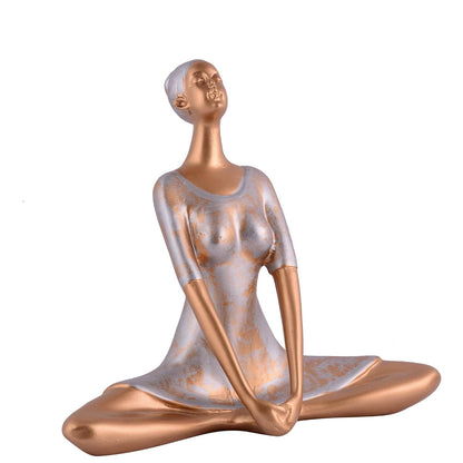Yoga Lady Home & Office Decor Resin Fantasy Showpiece (Y1200),Multicolor