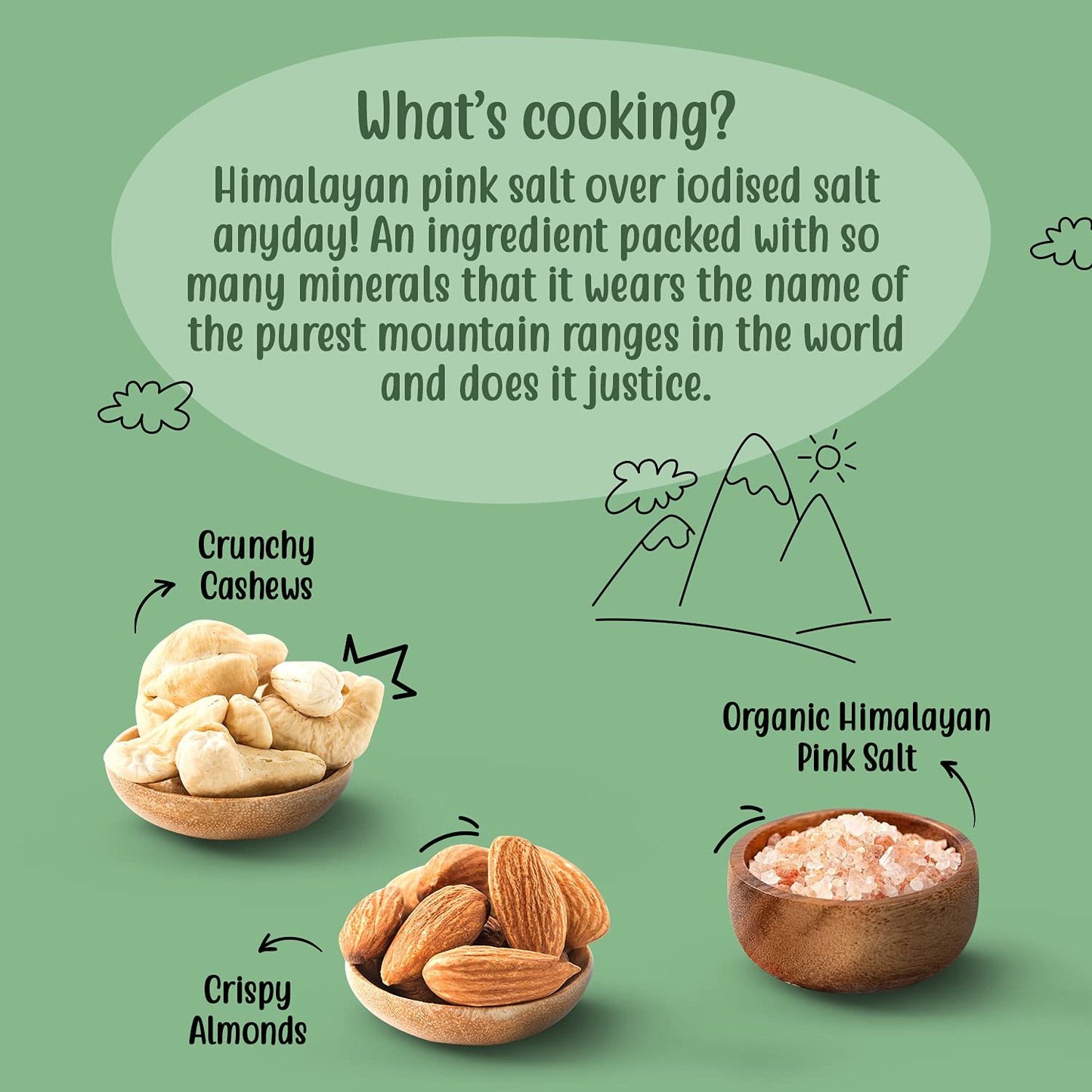 Paper Boat Smoked and Roasted Mixed Nuts with Himalayan Pink Salt, Premium Dry Fruit Mix | Almonds & Cashews, Pouch (200g)